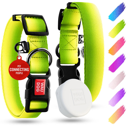 Nylon Dog Collar with Airtag Holder - Adjustable Dog Collar for Large Dogs Small & Medium Dogs - Breakaway Puppy Collars for Large Breed Dogs - Boy & Girl Dog Collars with Durable Plastic Buckle