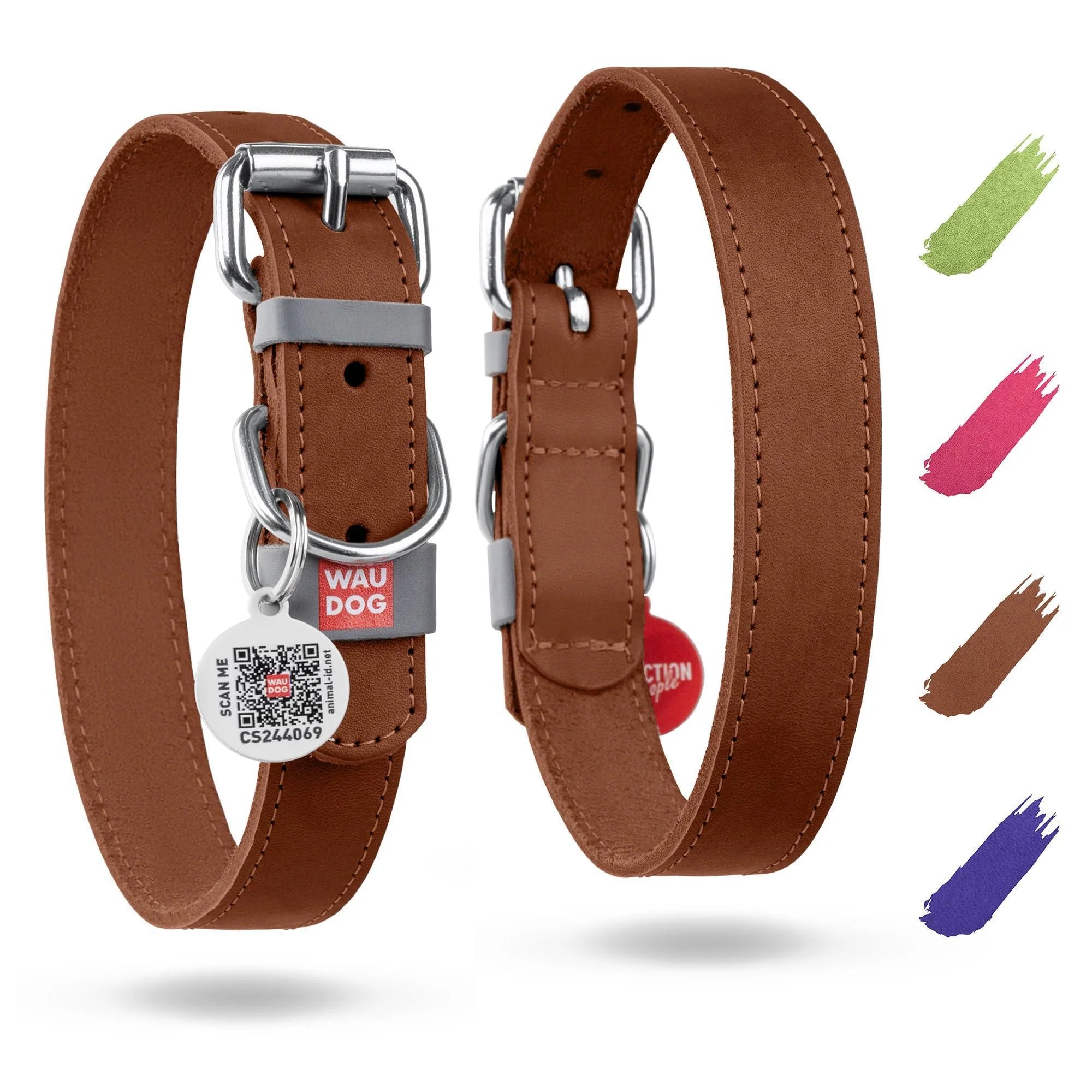 Long Lasting Leather Dog Collar for Xsmall Dogs 811 Inch Neck X 0.5 Inch Wide
