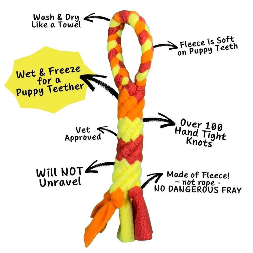 Orange Interactive Tug Toy for Dogs Mental Stimulation Toy Slow Play Treat Dispenser Brain Exercise for Puppies & Seniors Teething Relief Blue Orange Purple (Orange)